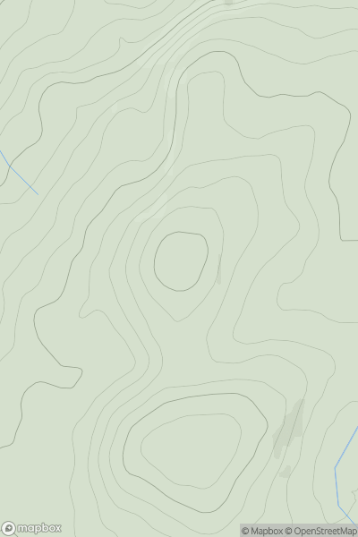 Thumbnail image for Pen y Banc [Welshpool to Hay-on-Wye] showing contour plot for surrounding peak